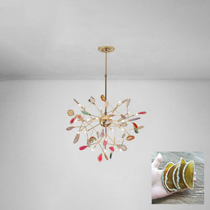 Agate Flake Crown Chandelier