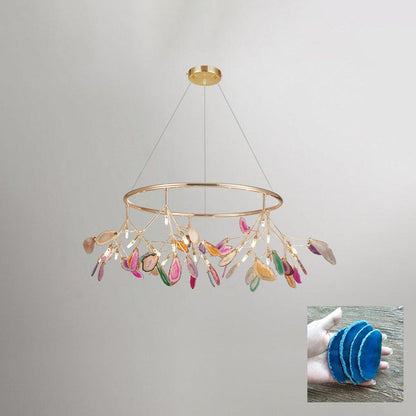 Agate Flake Crown Chandelier