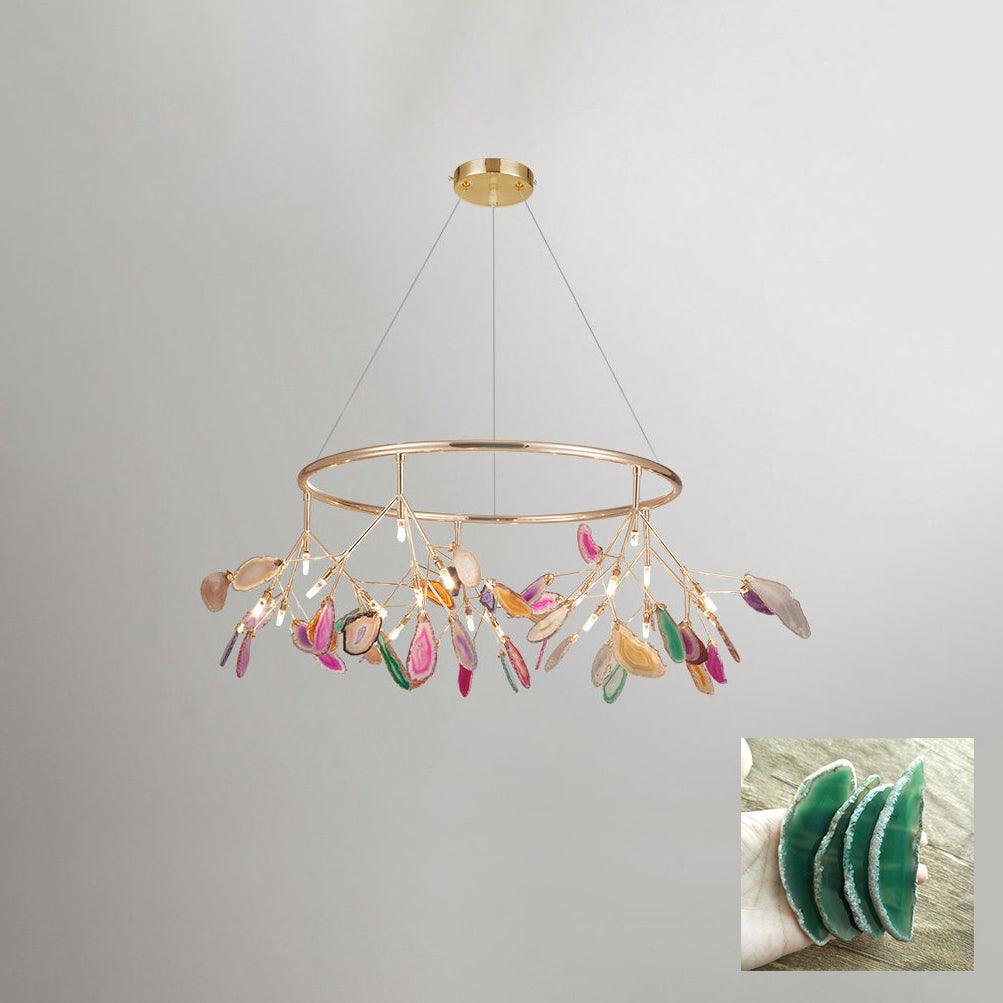 Agate Flake Crown Chandelier