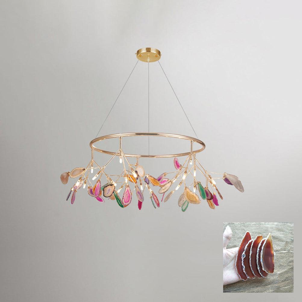 Agate Flake Crown Chandelier