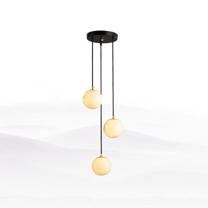 Alabaster Balls Cluster Electrolier Chandelier