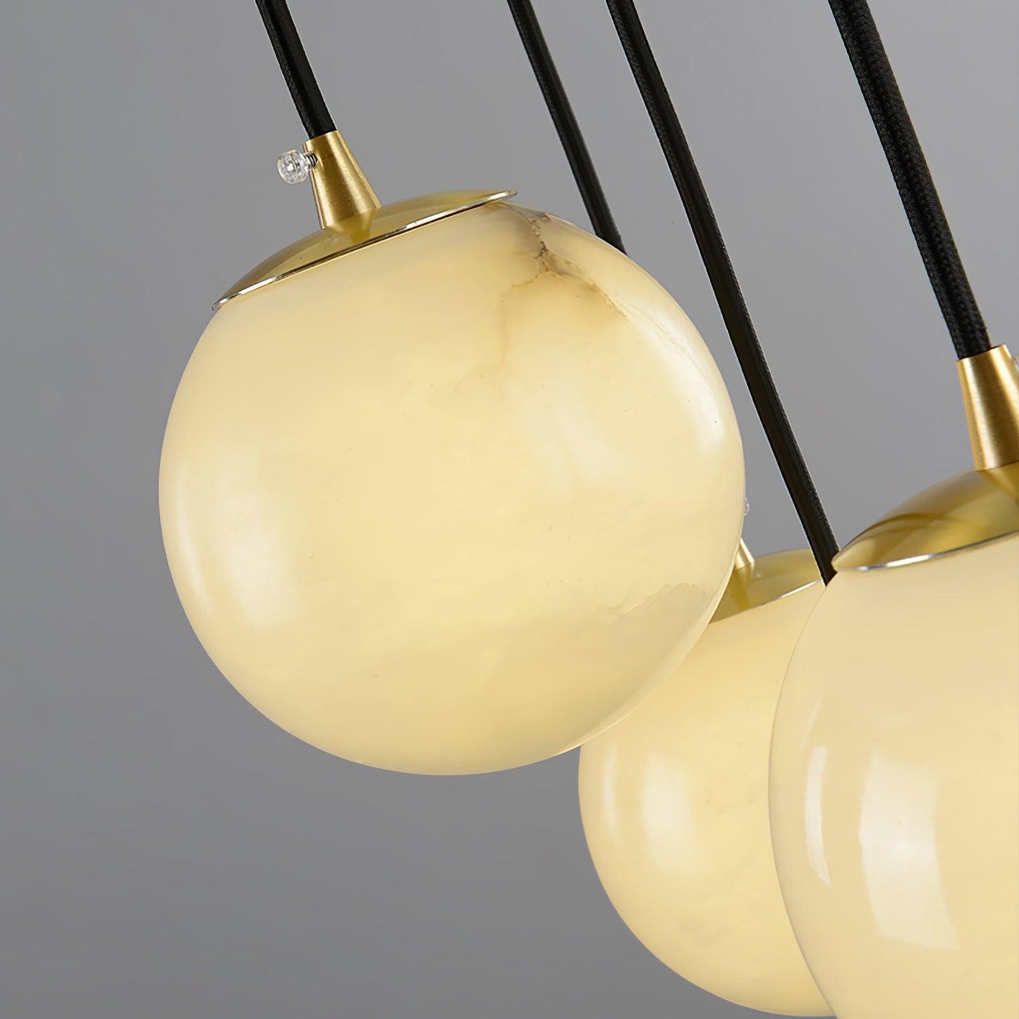 Alabaster Balls Cluster Electrolier Chandelier