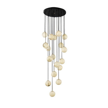 Alabaster Balls Cluster Electrolier Chandelier