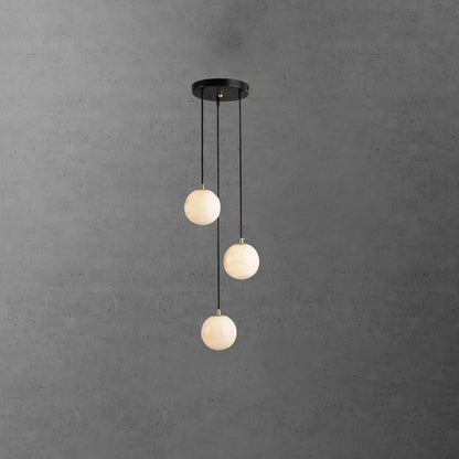 Alabaster Balls Cluster Electrolier Chandelier