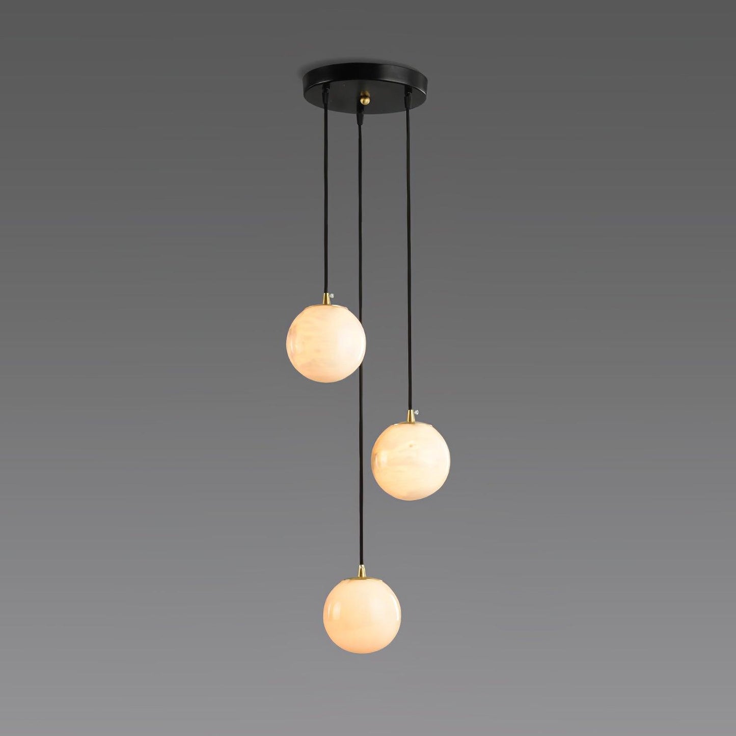 Alabaster Balls Cluster Electrolier Chandelier