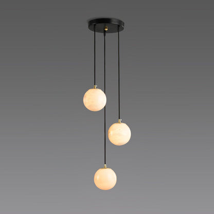 Alabaster Balls Cluster Electrolier Chandelier