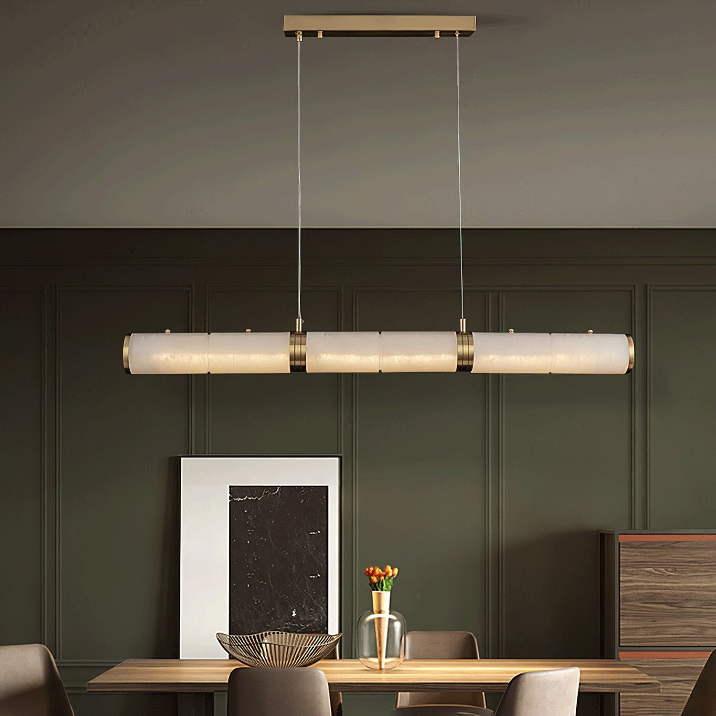 Alabaster Beam Hanging light Pendant Light