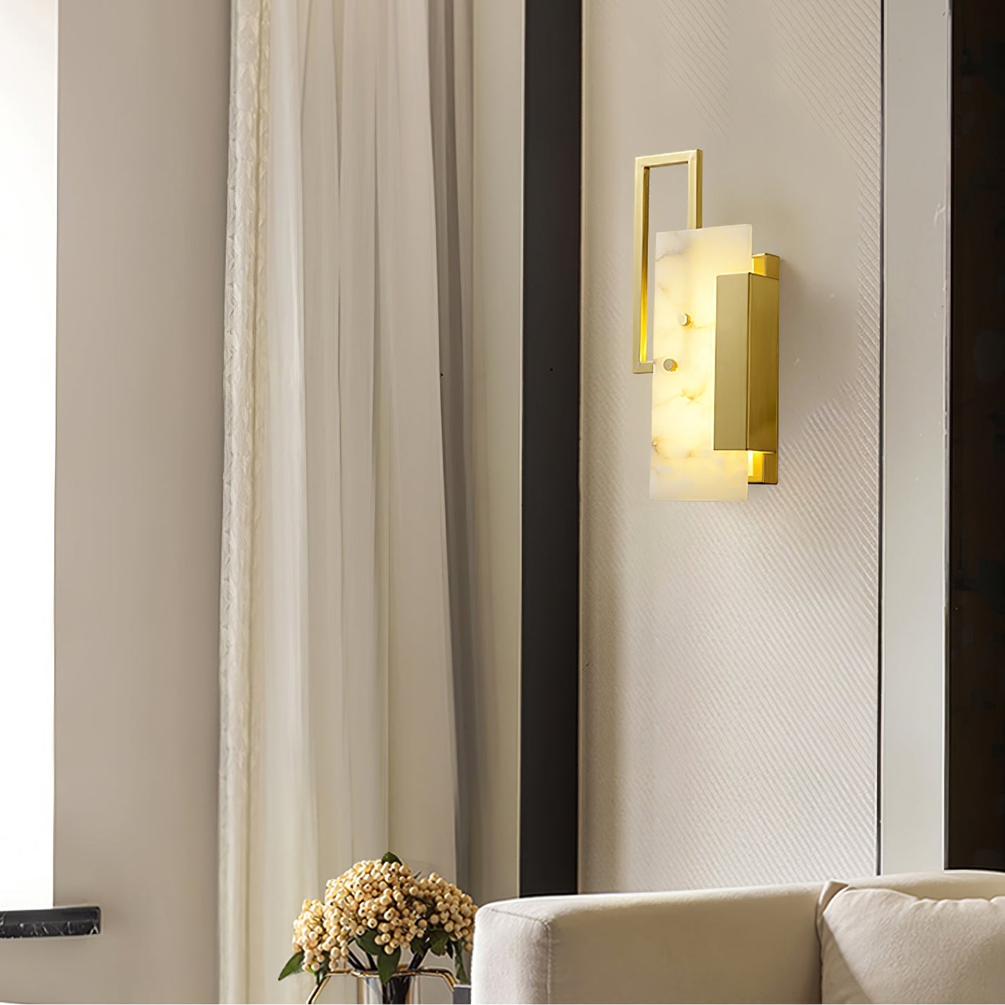 Althea Alabaster Wall sconce Wall Sconce