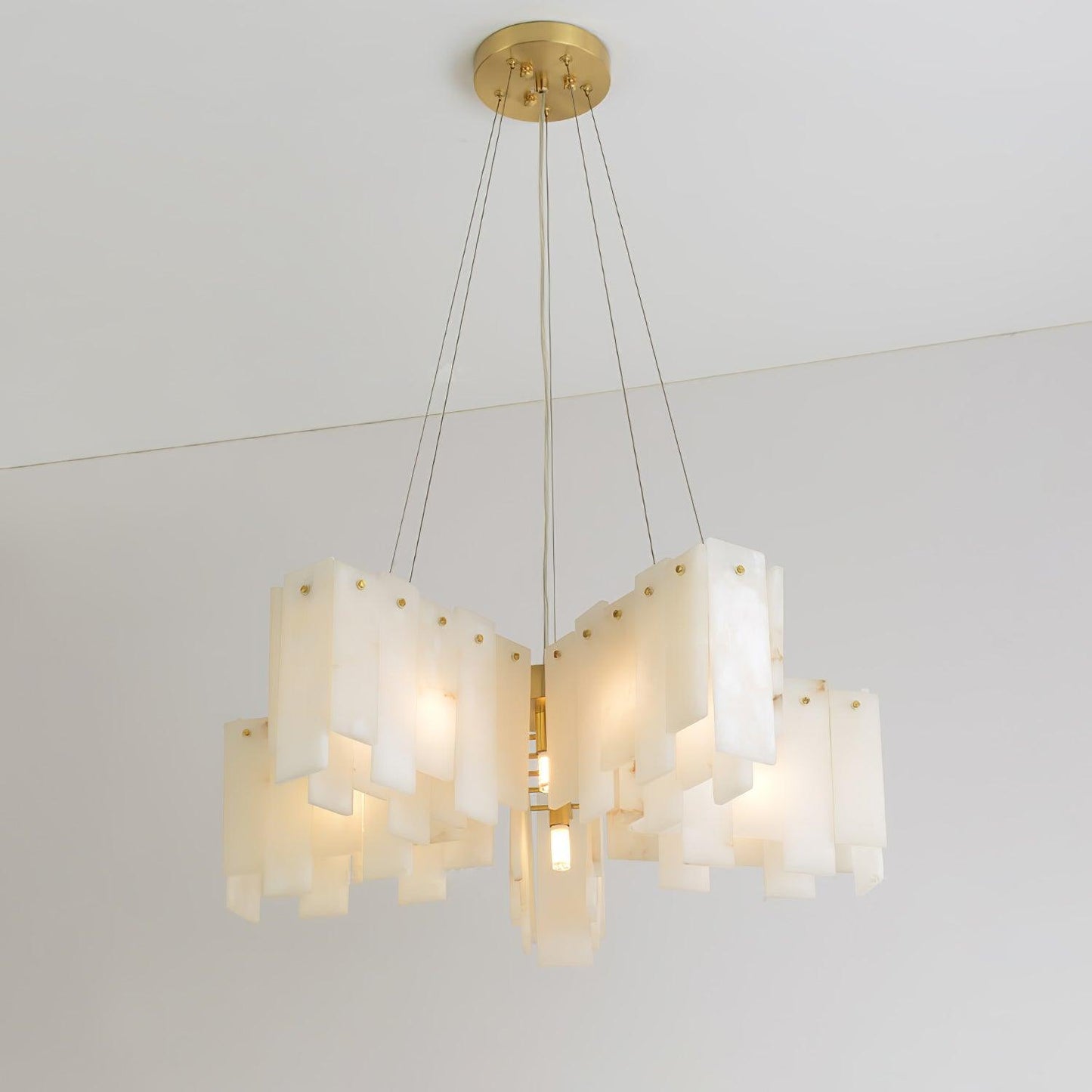 Alabaster Cascade Tiered Candelabrum Chandelier