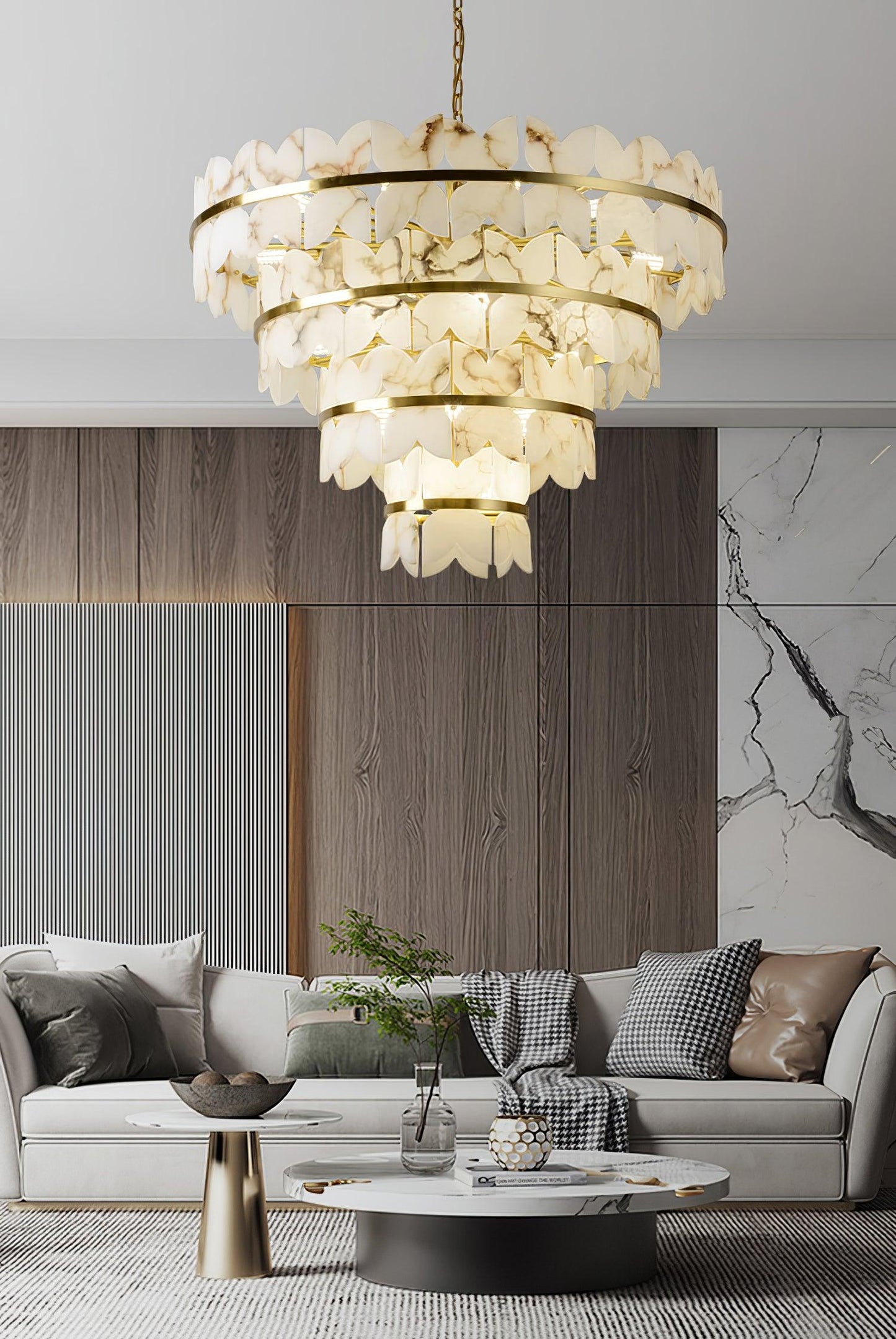 Alabaster Cloudscape Ceiling fixture Chandelier