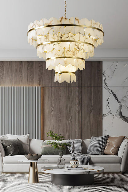 Alabaster Cloudscape Ceiling fixture Chandelier