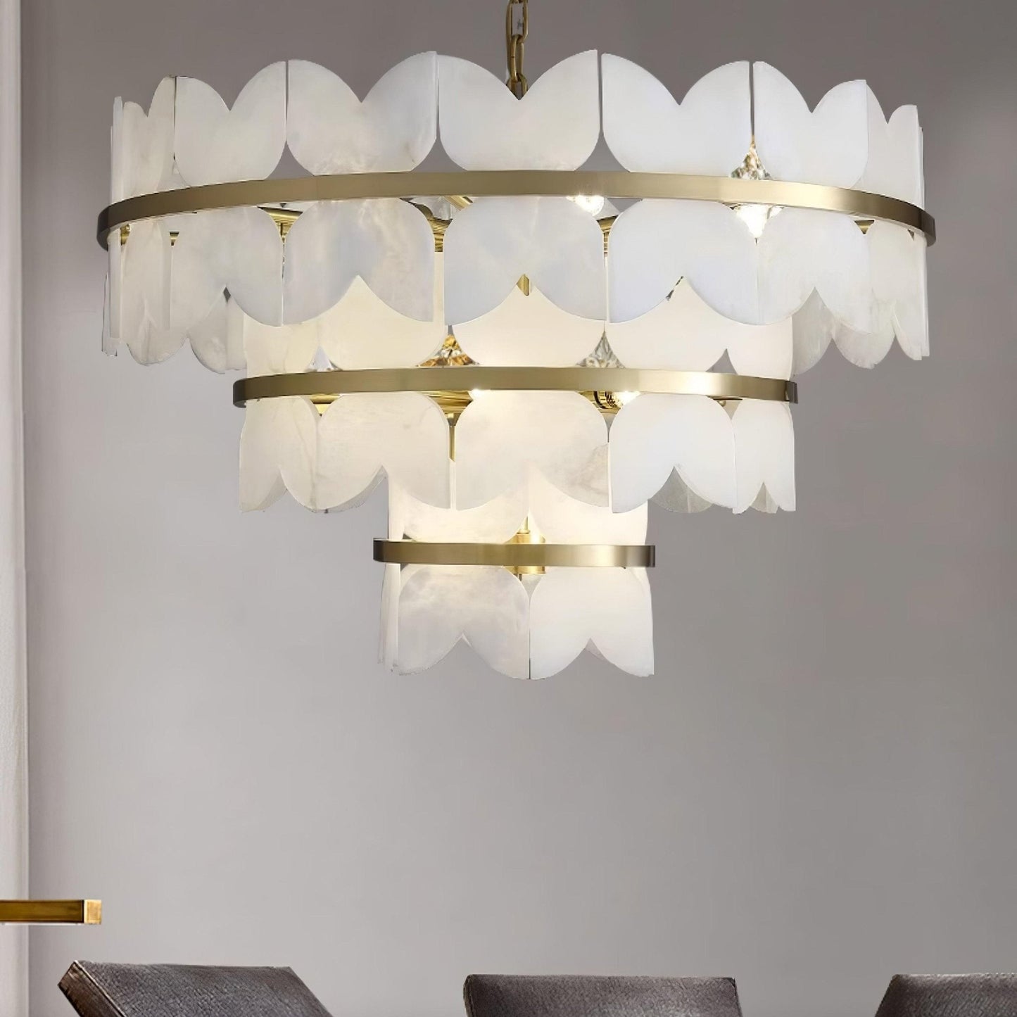 Alabaster Cloudscape Ceiling fixture Chandelier