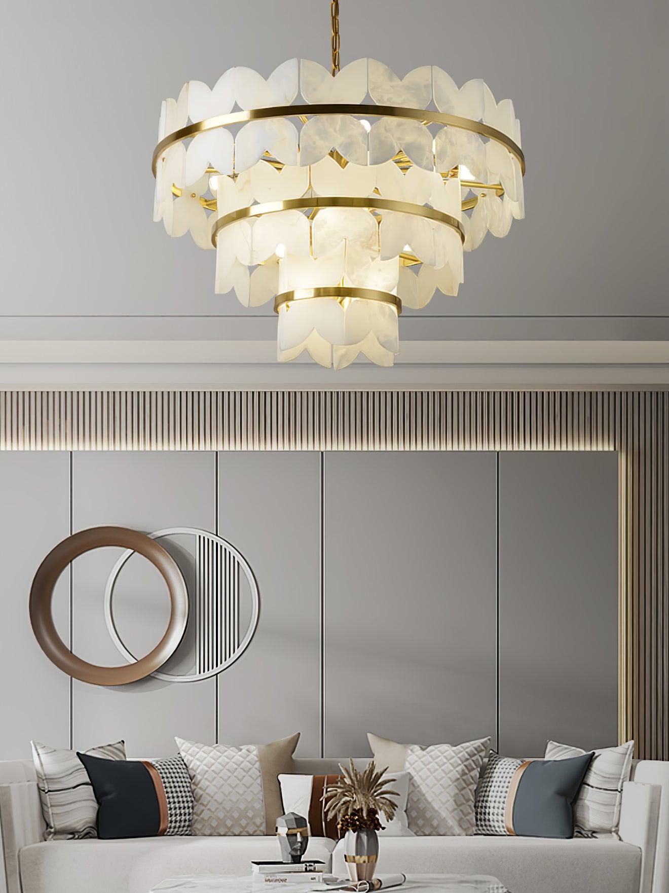 Alabaster Cloudscape Ceiling fixture Chandelier