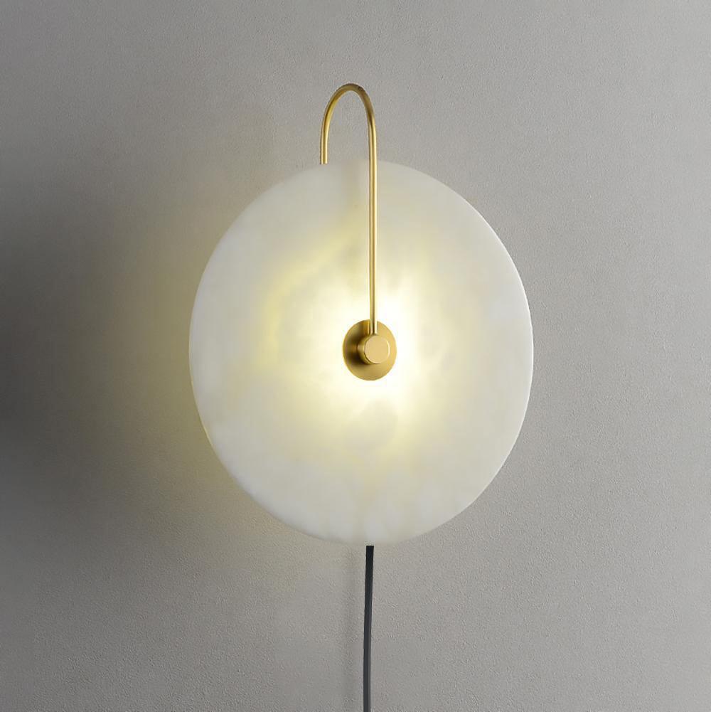 Alabaster LED Plug-In Lamp bracket Wall Lamp