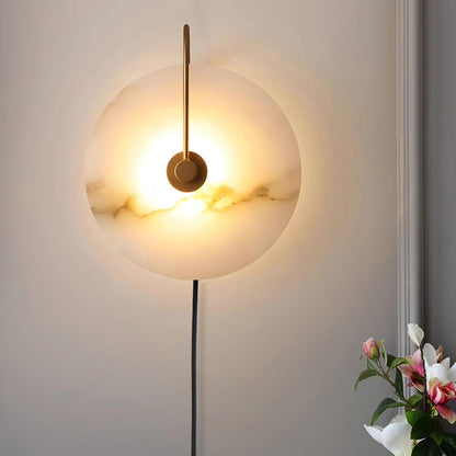 Alabaster LED Plug-In Lamp bracket Wall Lamp