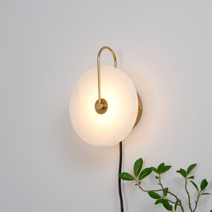 Alabaster LED Plug-In Lamp bracket Wall Lamp