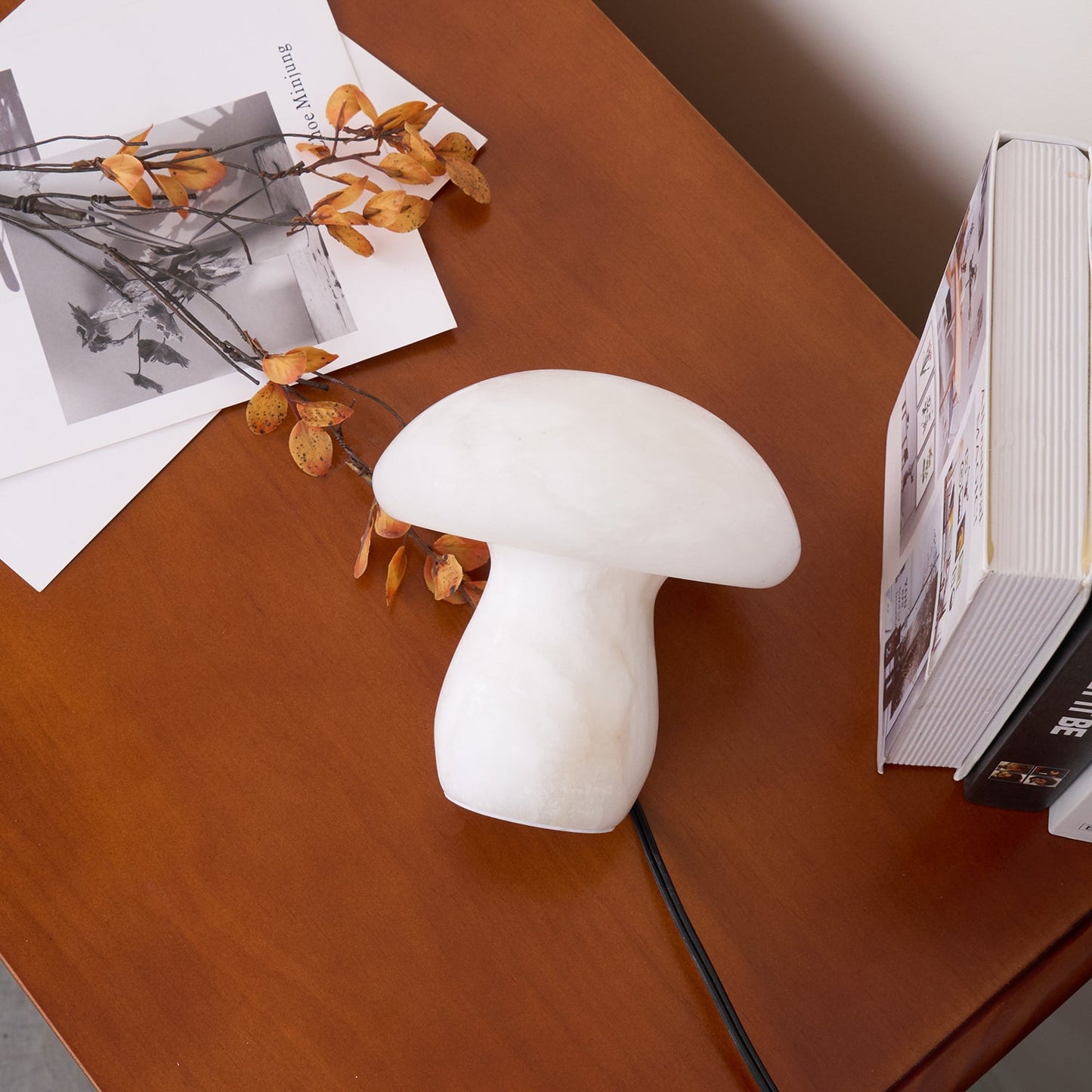 Alabaster Mushroom Reading light Table Lamp