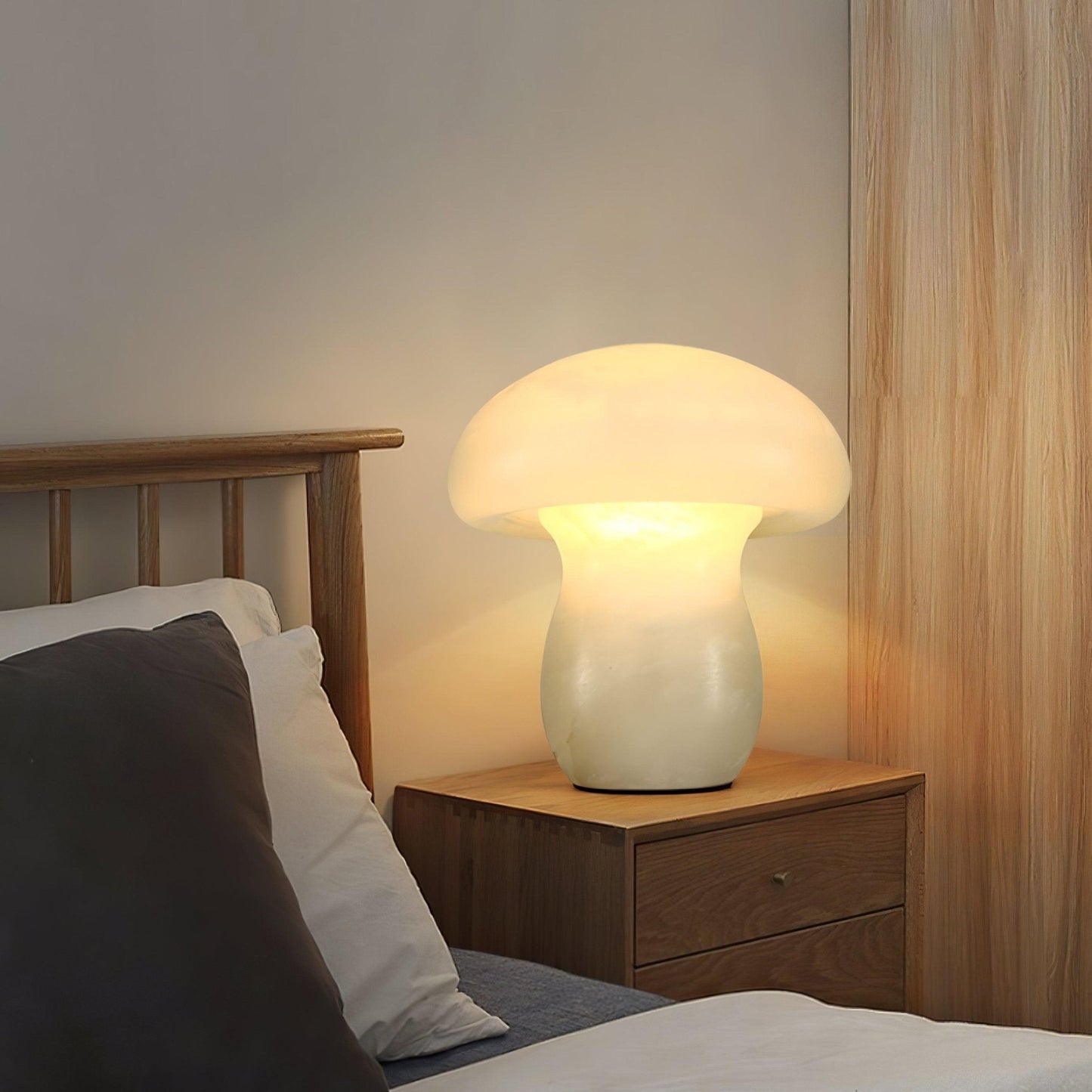 Alabaster Mushroom Reading light Table Lamp