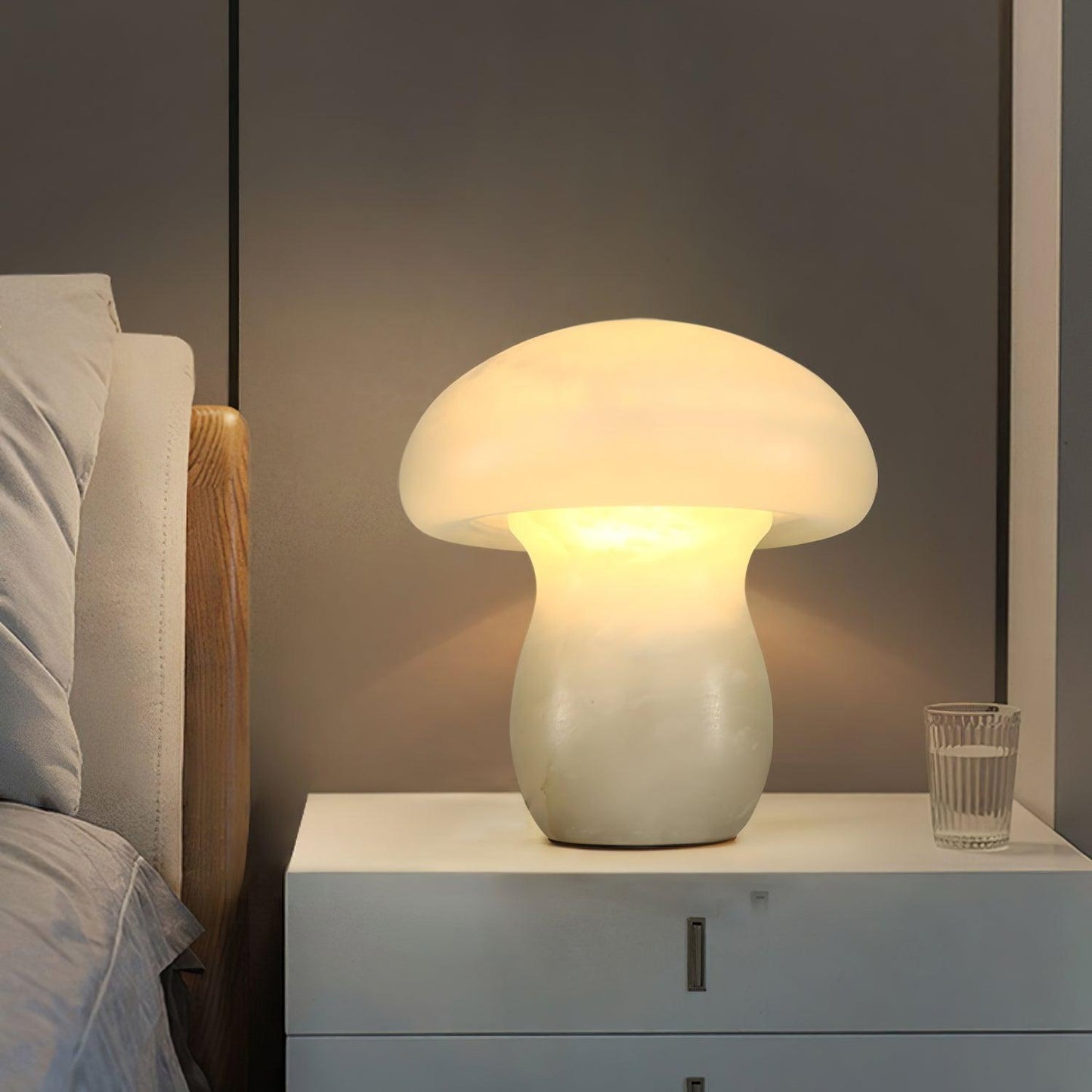 Alabaster Mushroom Reading light Table Lamp