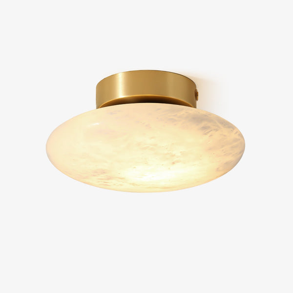 Alabaster Oval Overhead light Ceiling Lamp