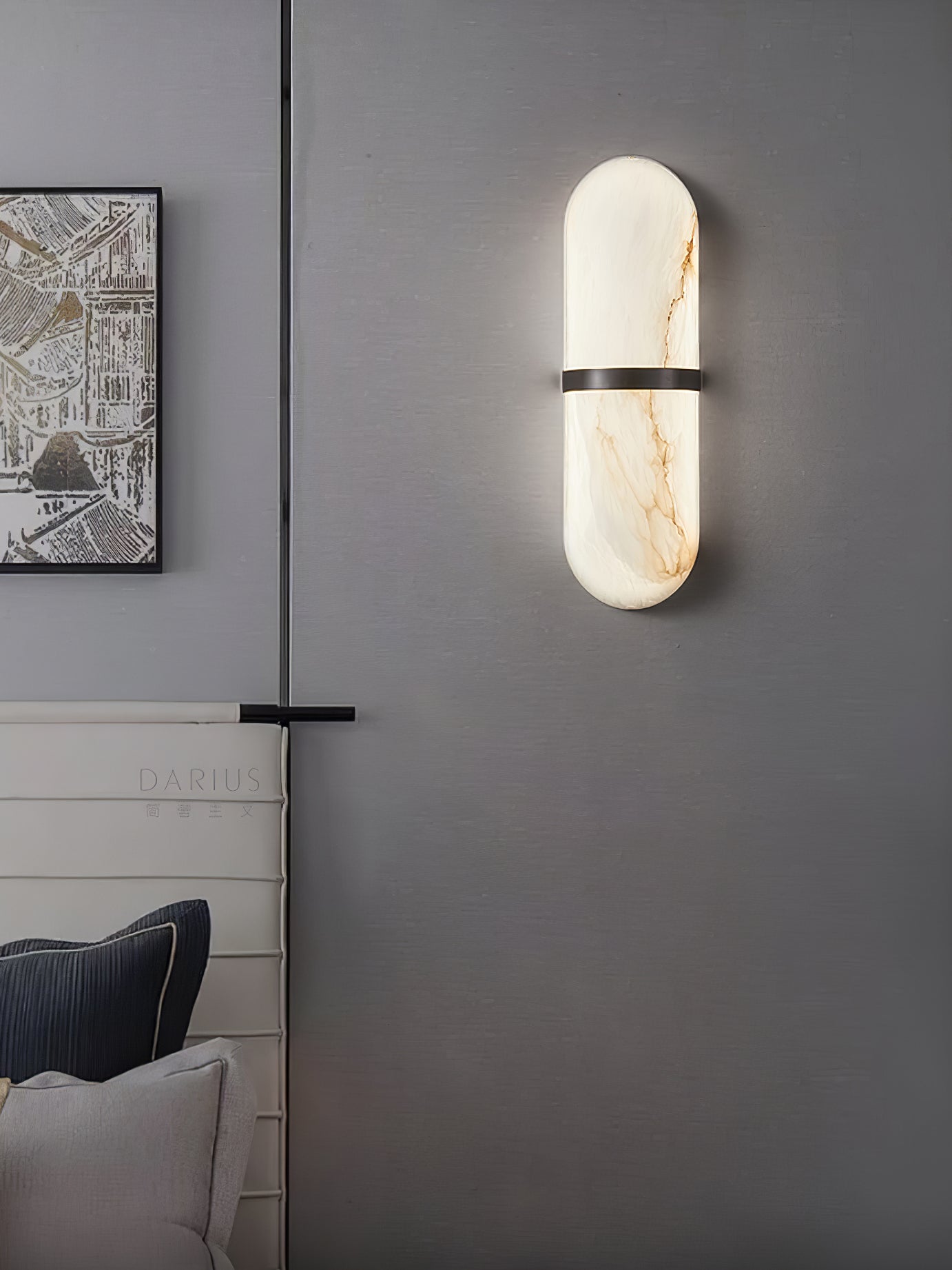 Alabaster Pill Wall light fixture Wall Light