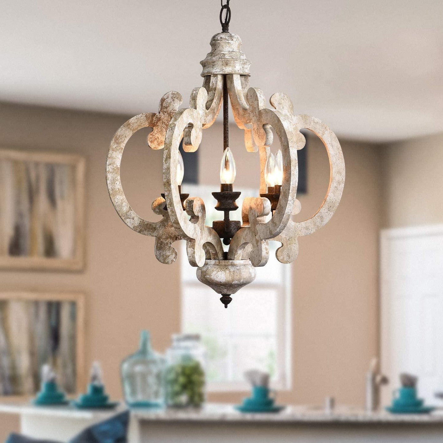 Antique White Style Pendant light Chandelier