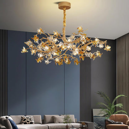 Aosta Brass Branch Ceiling fixture Chandelier