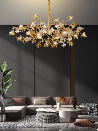 Aosta Brass Branch Ceiling fixture Chandelier