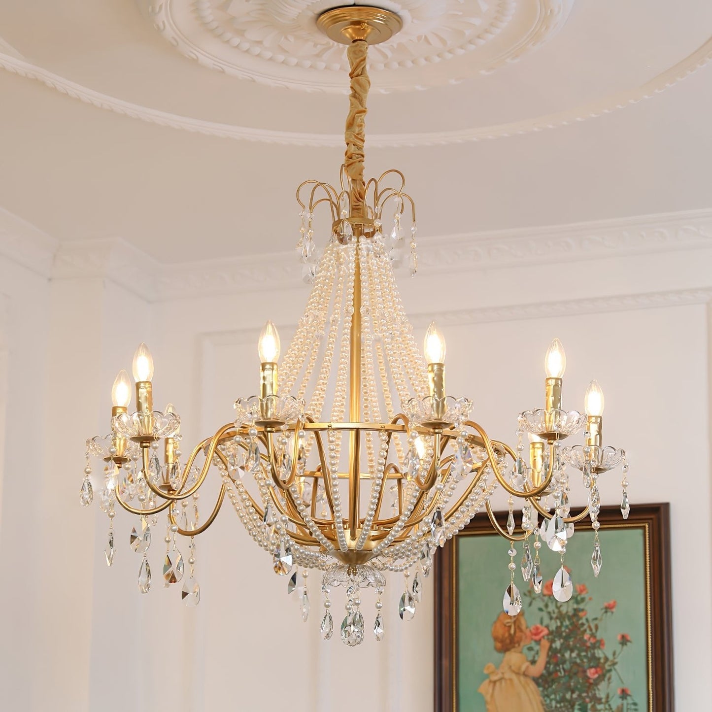 Arcadia Gold Crown Chandelier