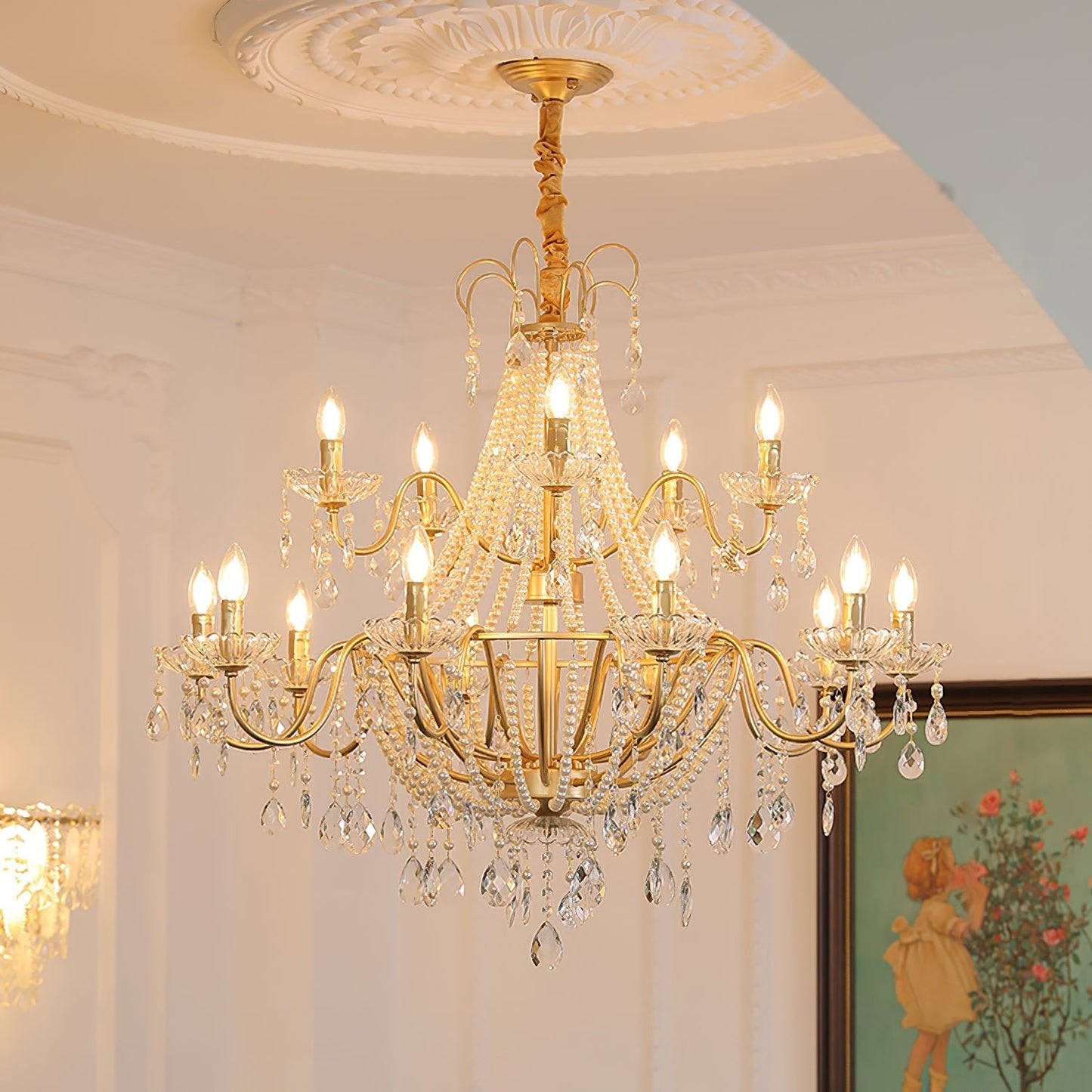 Arcadia Gold Crown Chandelier