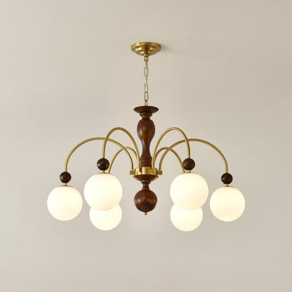 Archway Walnut Color Candelabrum Chandelier