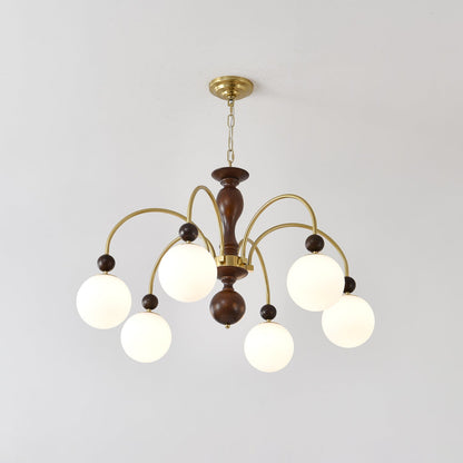 Archway Walnut Color Candelabrum Chandelier