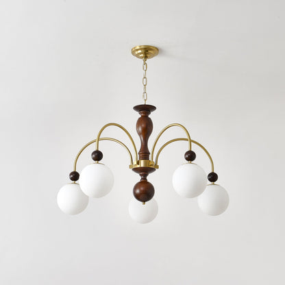 Archway Walnut Color Candelabrum Chandelier