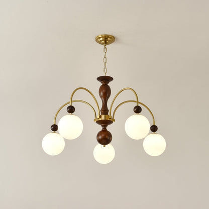 Archway Walnut Color Candelabrum Chandelier