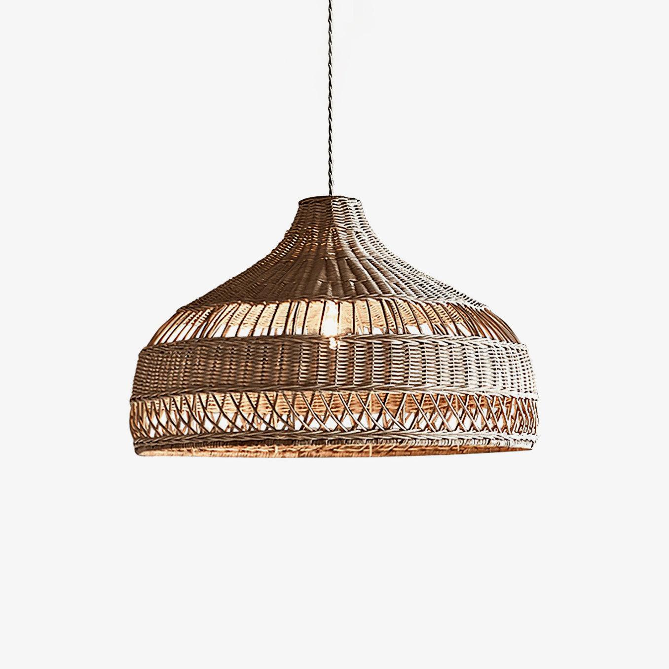 Artisanal Rattan Dome Hanging light Pendant Lamp