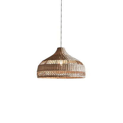 Artisanal Rattan Dome Hanging light Pendant Lamp