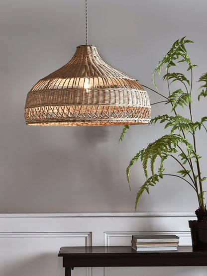 Artisanal Rattan Dome Hanging light Pendant Lamp