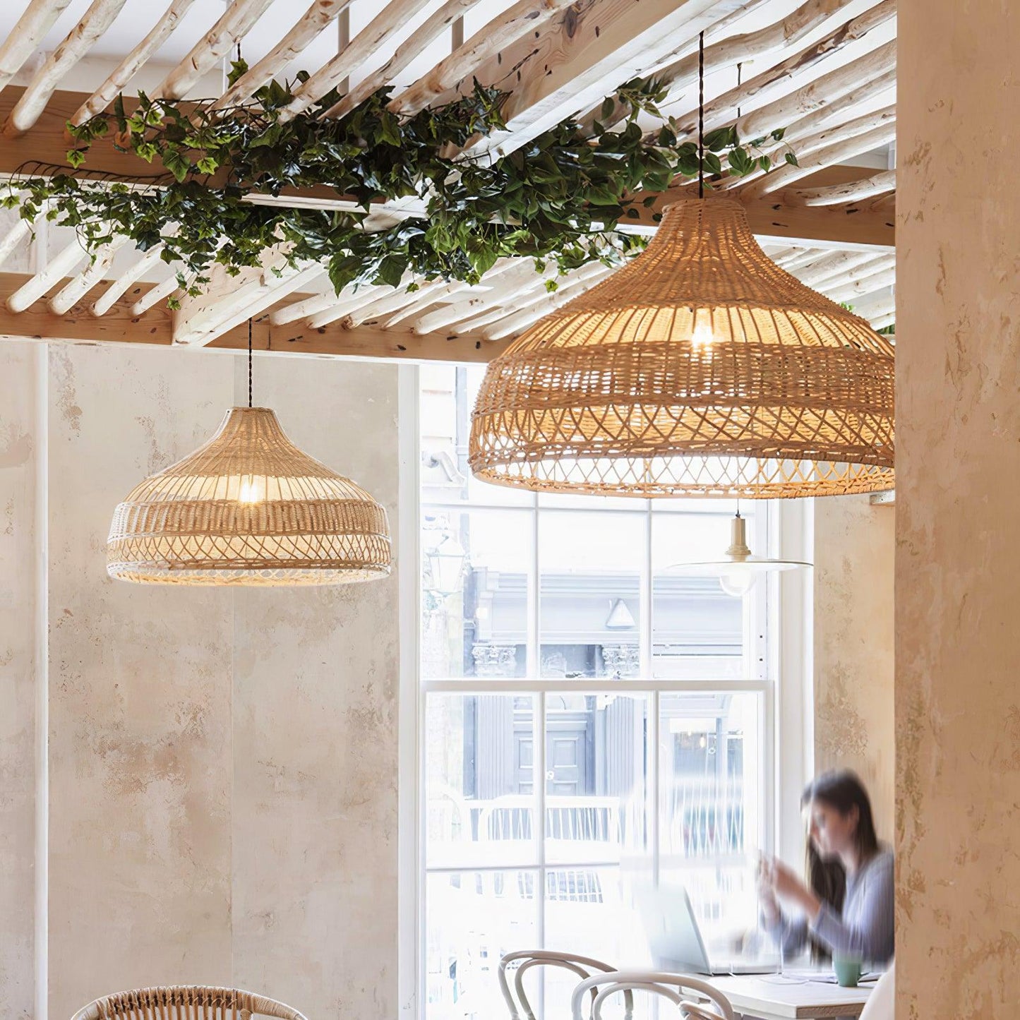 Artisanal Rattan Dome Hanging light Pendant Lamp