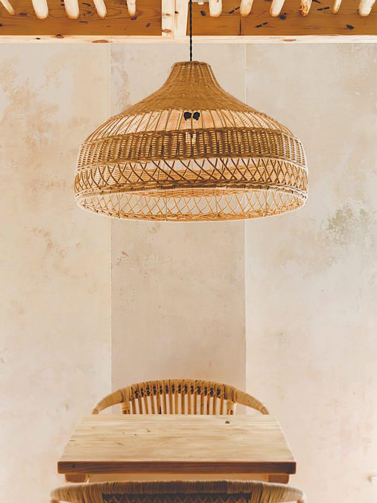 Artisanal Rattan Dome Hanging light Pendant Lamp