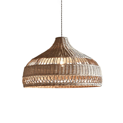 Artisanal Rattan Dome Hanging light Pendant Lamp