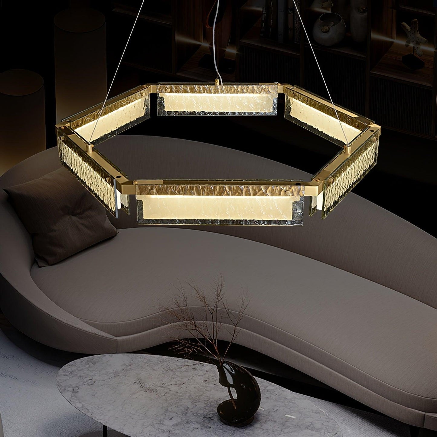 Asner LED Crown Chandelier