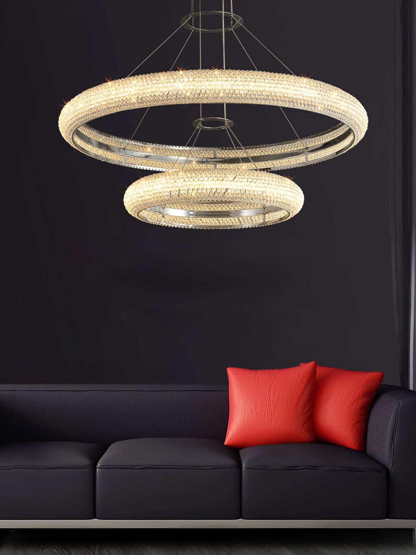 Asscher Ring Pendant light Chandelier