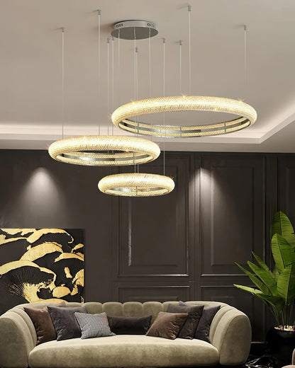 Asscher Ring Pendant light Chandelier