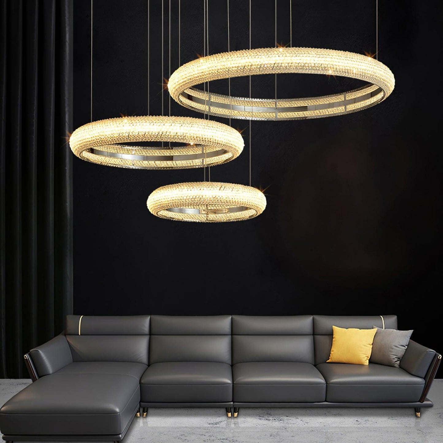 Asscher Ring Pendant light Chandelier