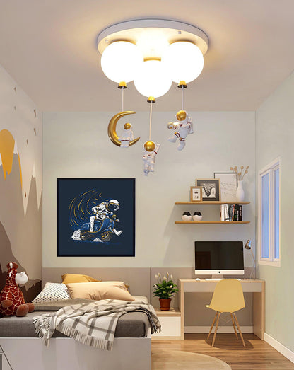 Astronaut Glossy Balloon Overhead light Ceiling Lamp