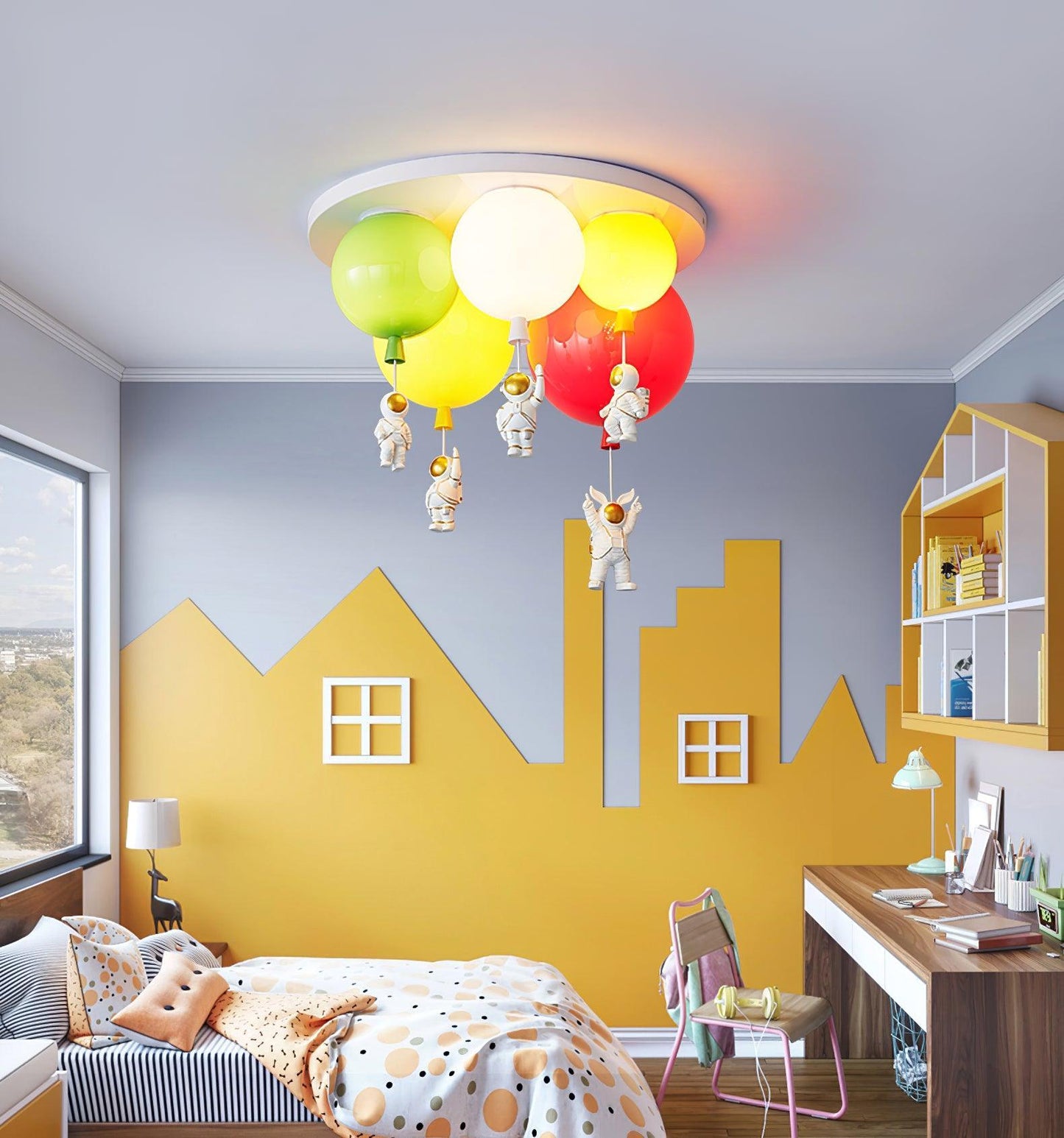 Astronaut Glossy Balloon Overhead light Ceiling Lamp