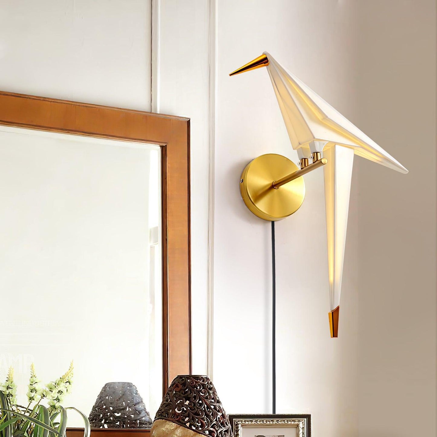 Avian Serenity Plug-In Sconce Wall Lamp