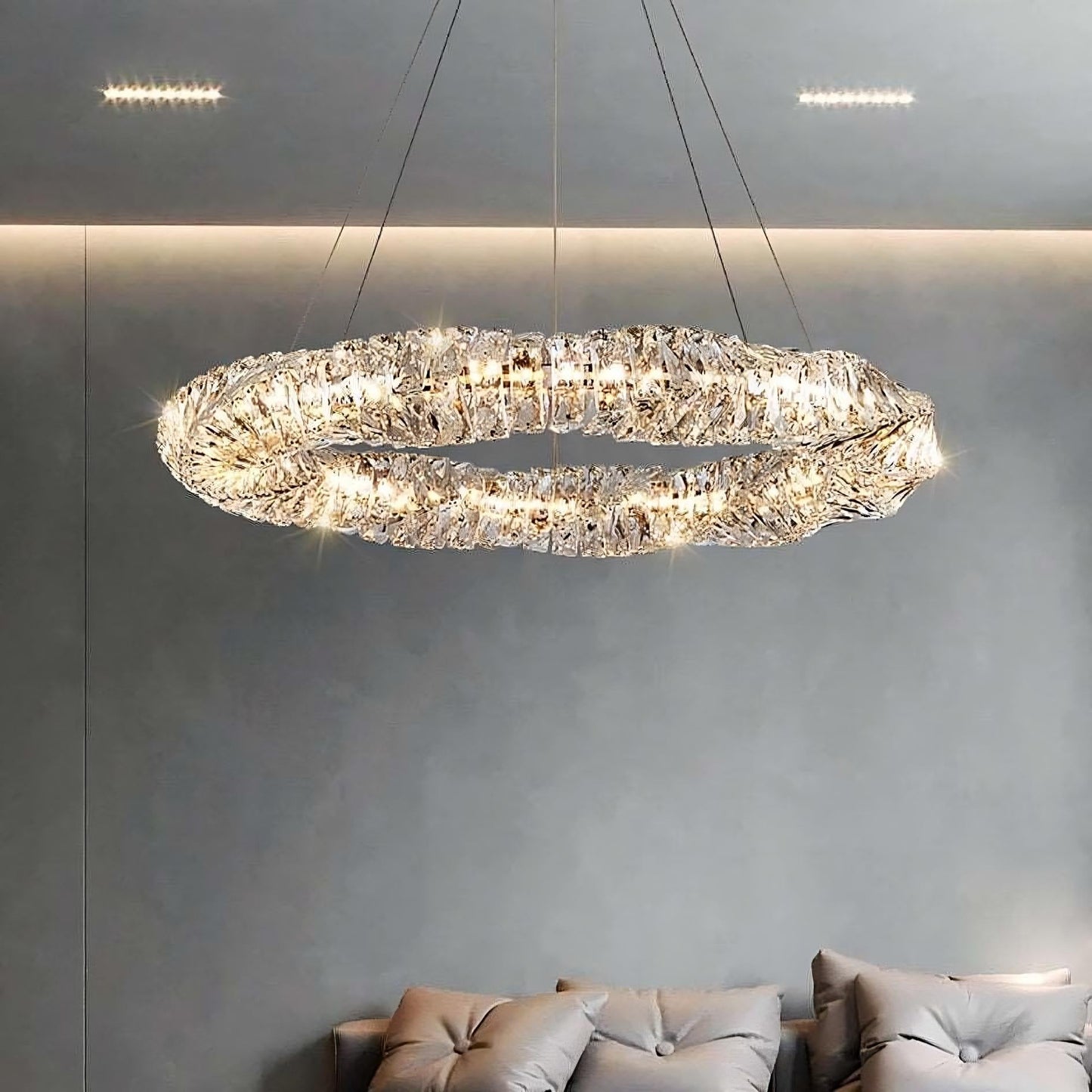 40" Bacci Crystal Light Fixture