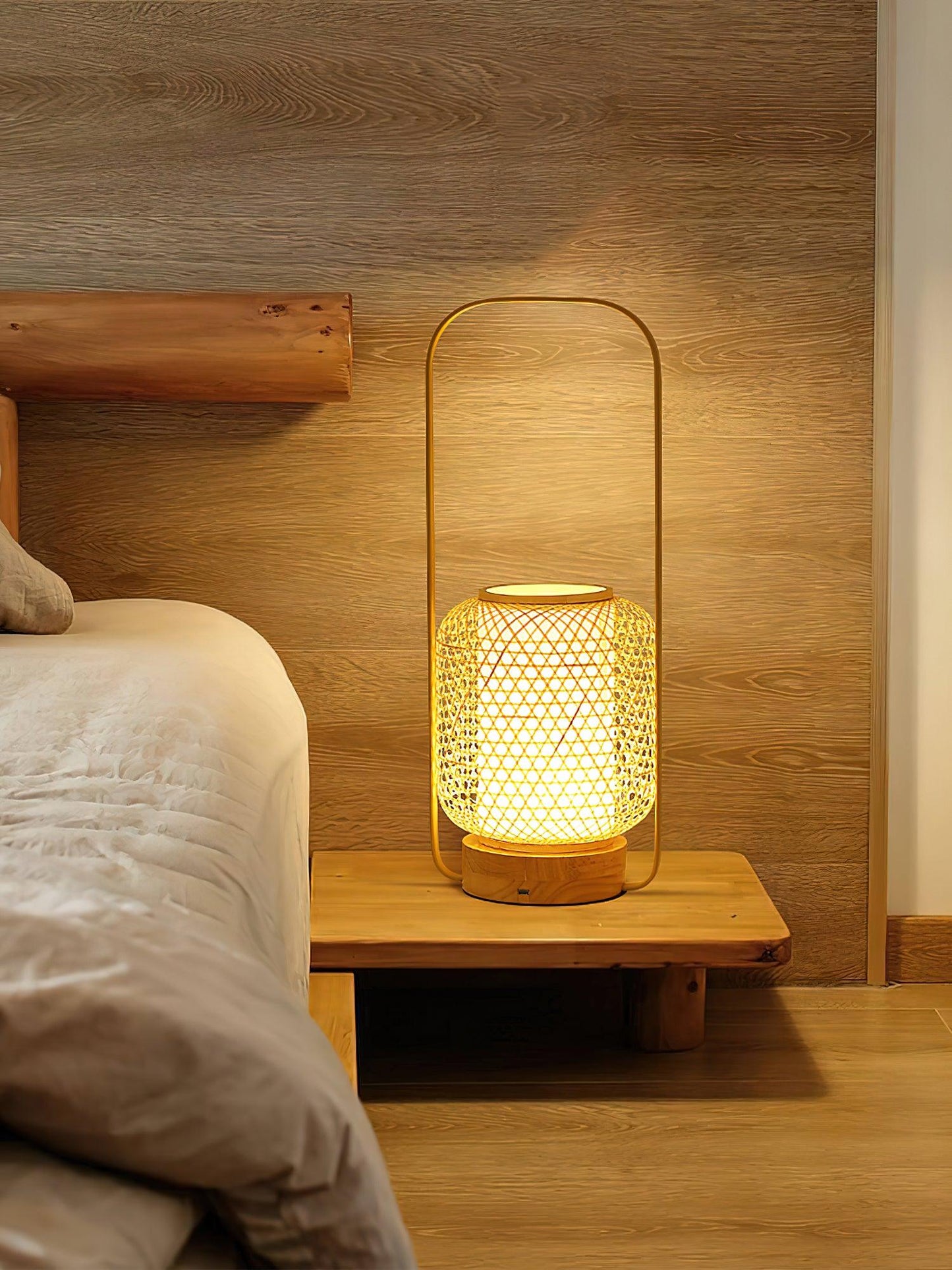 Bamboo Lantern Work lamp Table Lamp