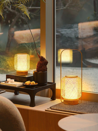 Bamboo Lantern Work lamp Table Lamp